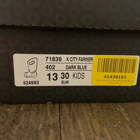 BOGS Kids' Dark Blue Wool lined Winter Boots 13 - Picture 7 of 7